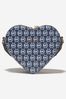 Girls Faux Leather All Over Logo Heart Bag in Navy