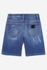 Boys Cotton Denim Bermuda Shorts