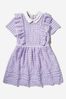 Girls Heart Lace Mini Dress in Purple