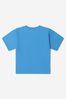 Unisex Cotton Logo T-Shirt in Blue