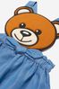 Baby Girls Lyocell Teddy Bear Pinafore Skirt in Blue