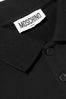 Boys Cotton Logo Polo Shirt in Black