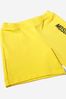 Baby Unisex Cotton Logo Shorts in Yellow