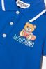 Baby Boys Cotton Basketball Teddy Polo Shirt in Blue