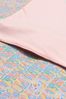 Baby Girls Cotton Teddy Toy Logo Blanket in Pink
