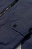 Boys Nylon Branded Zip-Up Jacket in Navy