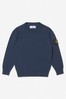 Boys Cotton Knitted Crew Neck Sweater