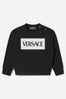 Baby Unisex Cotton Logo Sweatshirt in Black
