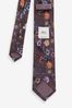 Dark Purple Floral Slim Pattern Tie