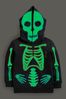 Boden Grey Halloween Glow In The Dark Skeleton Hoodie