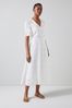 LK Bennett Jane Cotton Broderie Anglaise White Dress
