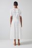 LK Bennett Jane Cotton Broderie Anglaise White Dress