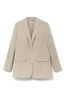 Another Sunday Oversized Linen Look Blazer In Stone
