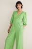 Phase Eight Green Lacey Abstract Wide Leg Jumpsuit