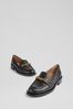 LK Bennett Soraya Patent Leather Snaffle-Detail Black Loafers