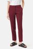Jigsaw Red Portofino Linen Palmer Trousers