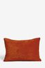 Burnt Orange Rectangle Soft Velour Cushion