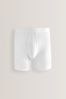 White 4 pack Sports Longer Length A-Fronts
