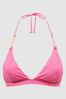 Reiss Pink Ripley Triangle Bikini Top