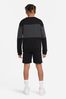 Nike Black Sweatshirt And Shorts Set