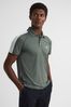 Reiss Sage/White Camberley Golf Airtech Slim Fit Polo Shirt