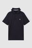 Reiss Navy/White Camberley Golf Airtech Slim Fit Polo Shirt