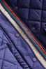 Boden Blue Scallop Quilted Anorak Coat
