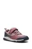 Clarks Red Berry Leather Steggy Stride Shoes
