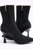 River Island Black Knitted Point Ankle FLYwear Boots