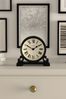 Jones Clocks Black Saloon Roman Numeral Mantel Clock