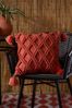 Drift Home Terracotta Red Alda Outdoor Textured Filled Cushion