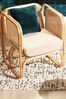 Desser Bouclé Plain Iconic Wicker Rattan Chair