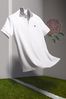 Charles Tyrwhitt White England Rugby Rfu Short Sleeve Pique Polo Shirt