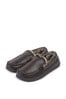 Totes Brown Mens Distressed Moccasin Slippers