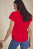 Love & Roses Red Roll Sleeve T-Shirt
