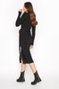 Long Tall Sally Black Button Through Knitted Cardigan Dress