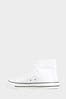 Yours Curve White Canvas High Top Trainers In Wide Fit