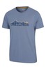 Mountain Warehouse Blue Mens 100% Organic Cotton Lightweight T-Shirt