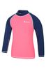 Mountain Warehouse Pink Kids Long Sleeved Rash Vest