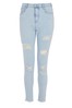 Quiz Blue Ripped Skinny Jeans