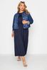 Yours Curve Navy London Pocket Maxi chic Dress