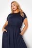 Yours Curve Navy London Pocket Maxi chic Dress
