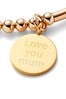 Personalised Yellow Gold Stretch Bracelet by Oh So Cherished