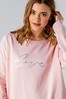 Roman Pink Foil Love Print Lounge T-Shirt