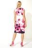 Roman Pink Floral Print Fitted Scuba Dress