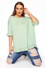Yours Limited Green Boxy Frill T-Shirt