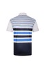 Benross White Multi Stripe Polo Shirt Male