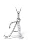 The Diamond Store White 925 Silver Lab Diamond Initial A Necklace 0.05ct
