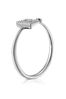 The Diamond Store White Lab Diamond Initial B Ring 0.07ct Set in 925 Silver