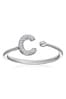 The Diamond Store White Lab Diamond Initial C Ring 0.07ct Set in 925 Silver